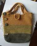 Super maxi torba boho szydełkowania handmade 70cmx48 cm