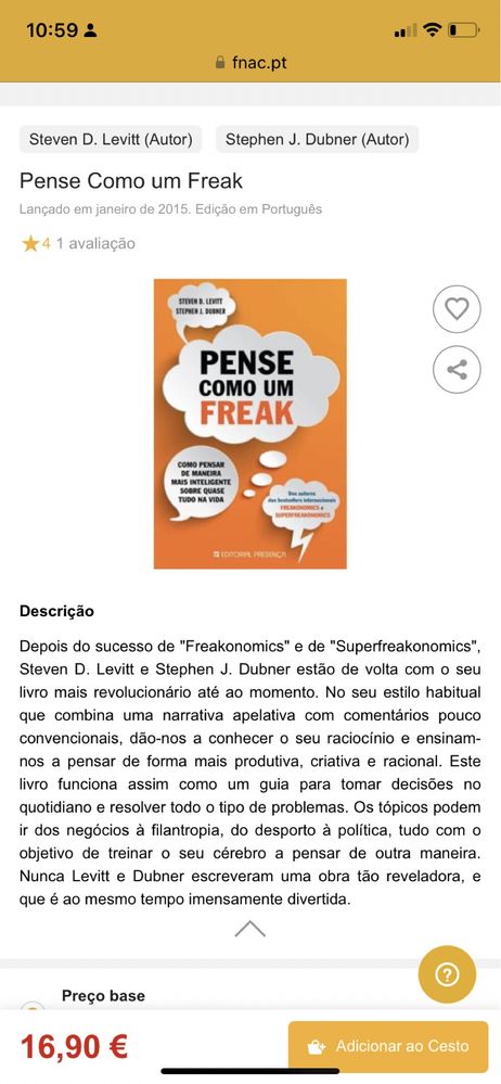 Pense como um Freak - Livro