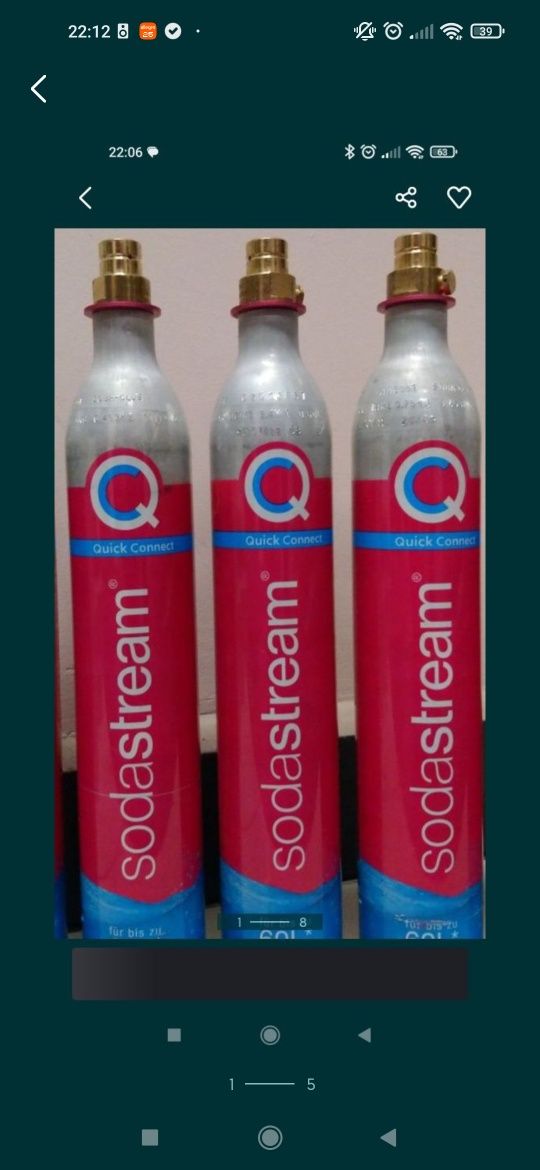 Nabuj . kardicz. .butelka CO2  Sodastream