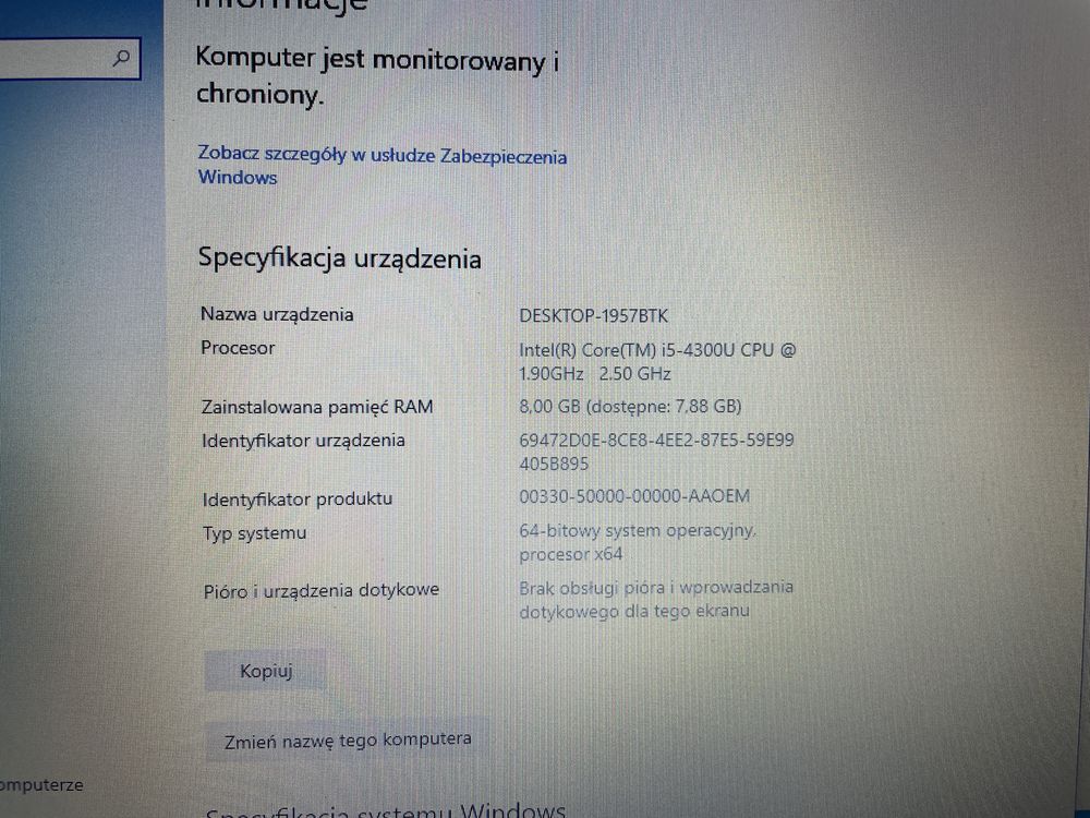 Laptop Lenovo T440  i5 -4300