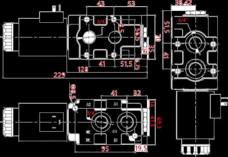 ROZDZIELACZ Hydrauliczny 2 Sek 40L NA Linki 2x1000mm [9122]