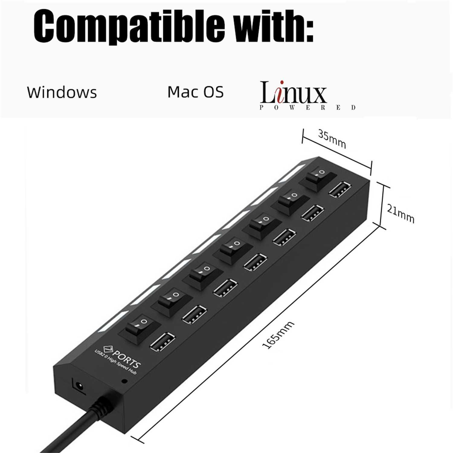Hub USB 7 Portow