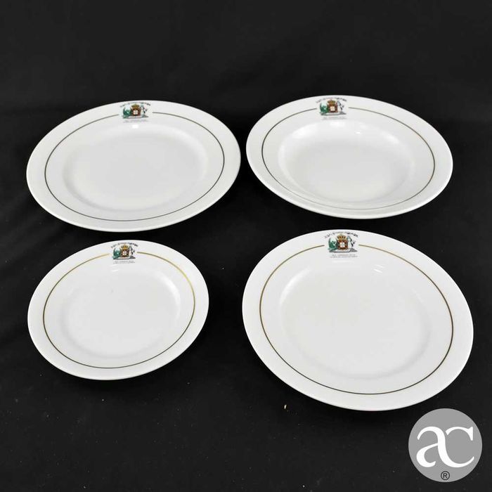 Conjunto de 4 Pratos porcelana Vista Alegre, Real Companhia Velha