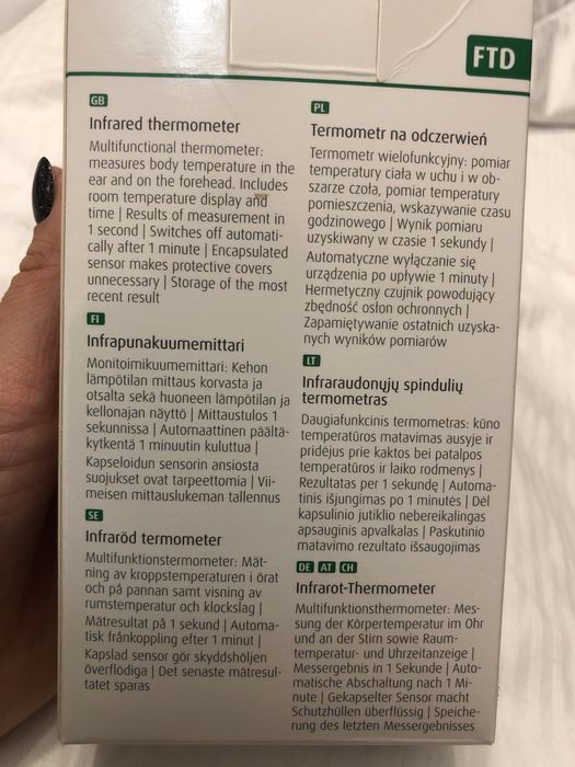 Bezdotykowy termometr na podczerwień Medisana