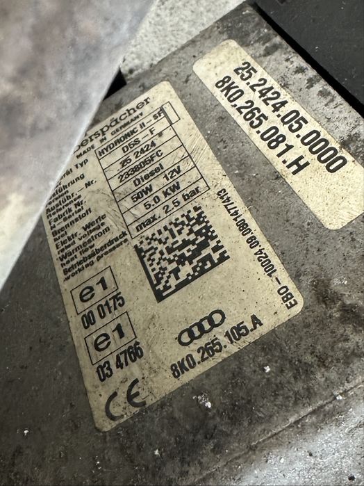 Audi A4 B8 Webasto ogrzewanie postojowe Diesel A5 8T