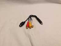 Kabel analogowy Audio Video S-Video 9 pin Cinch adapter przejściówka