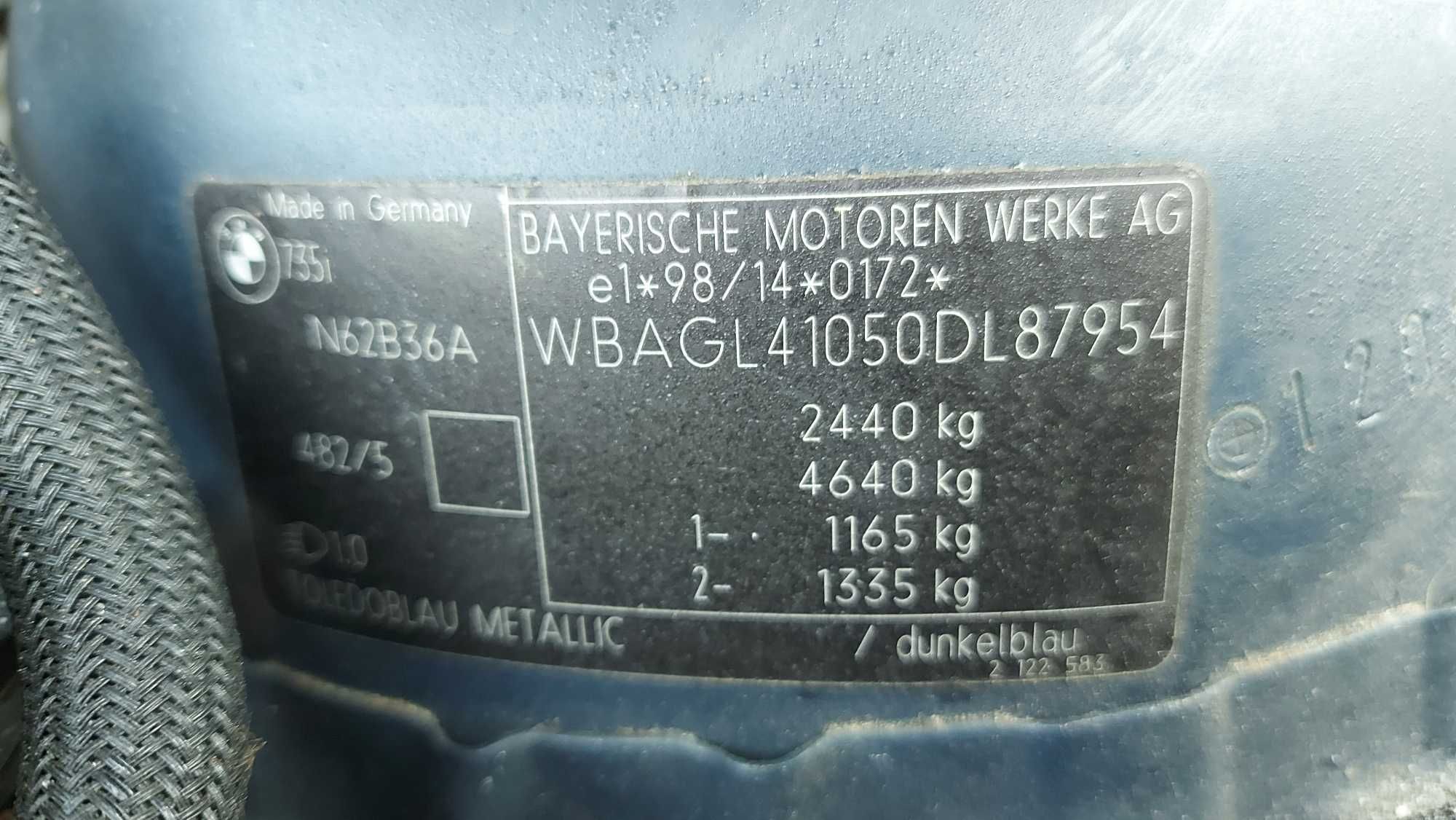 BMW 7 E65 TOLEDOBLAU 482/5 zderzak tylny sedan PDC FV/części