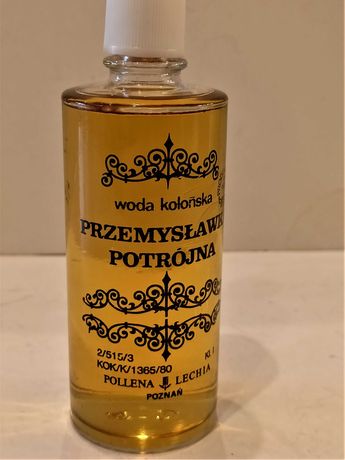 Przemysławka woda kolońska POTRÓJNA Pollena Lechia Poznań vintage