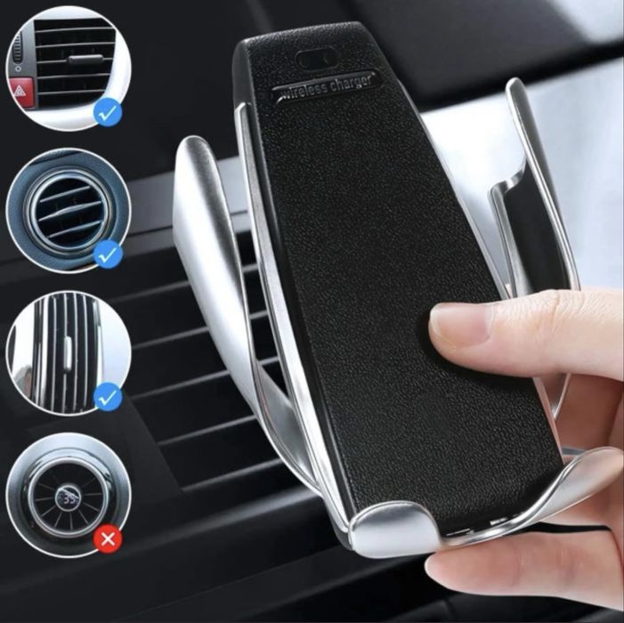 Сенсорний автомобільний тримач із бездротовою зарядкою, універсальний