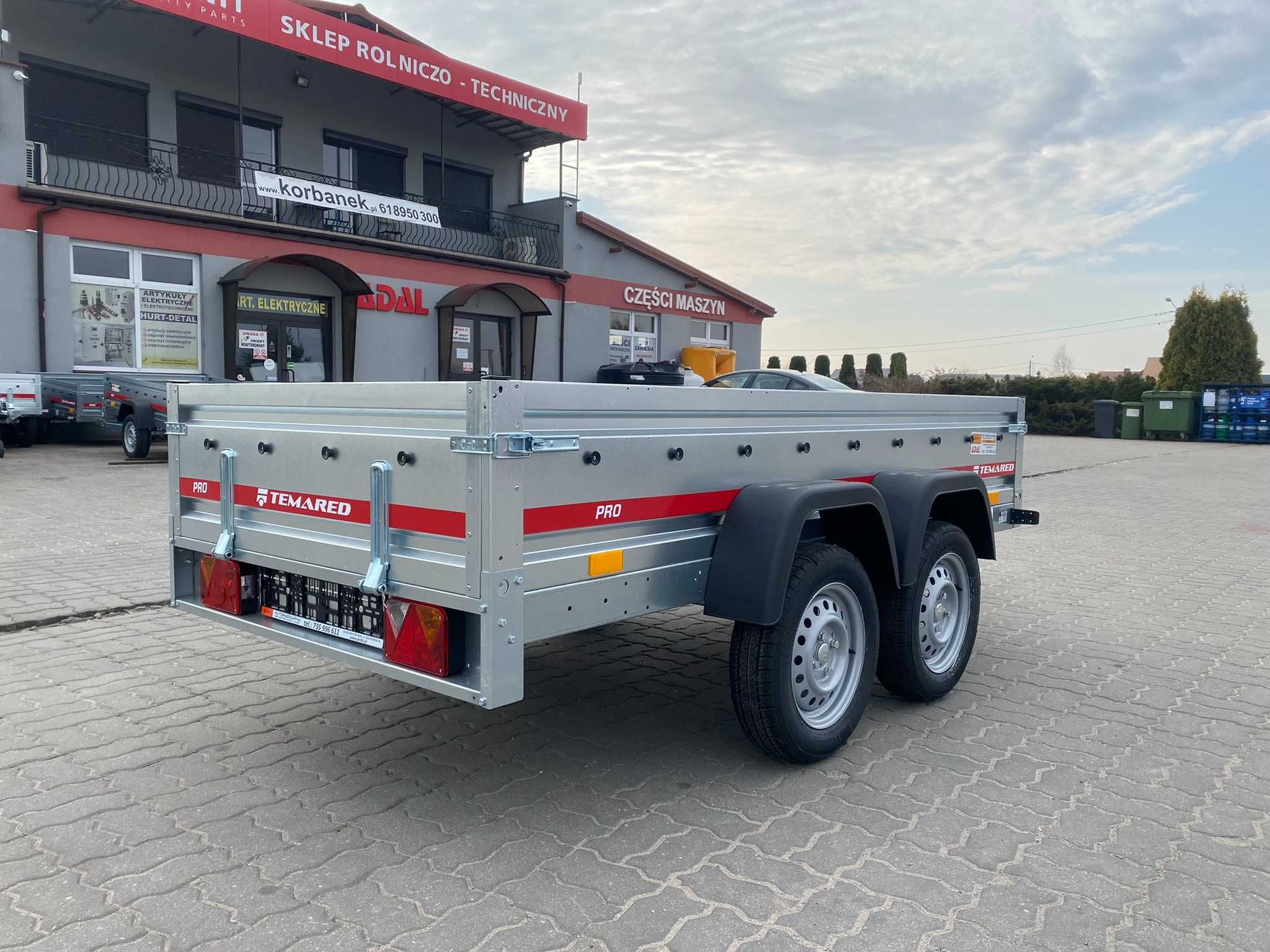 Przyczepka samochodowa dwuosiowa Temared 2612/2 750kg DOSTAWA POD DOM