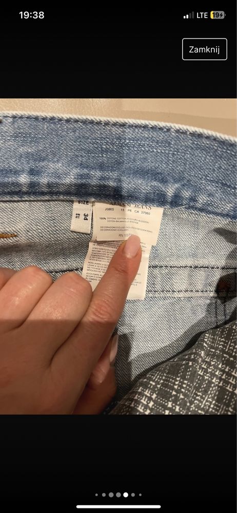 Świetne jeansy męskie oryginalne Armani jeans r 34