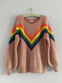 NEXT sweter swetr nowy bez metki S beżowy morelowy