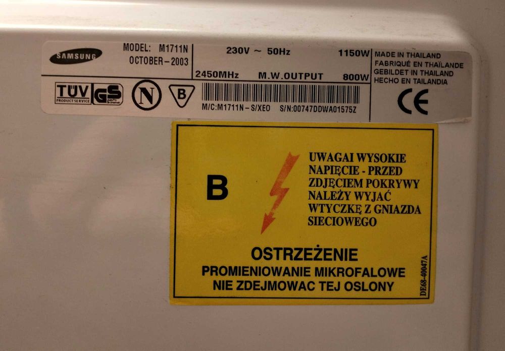 Mikrofalówka Samsung M1711N