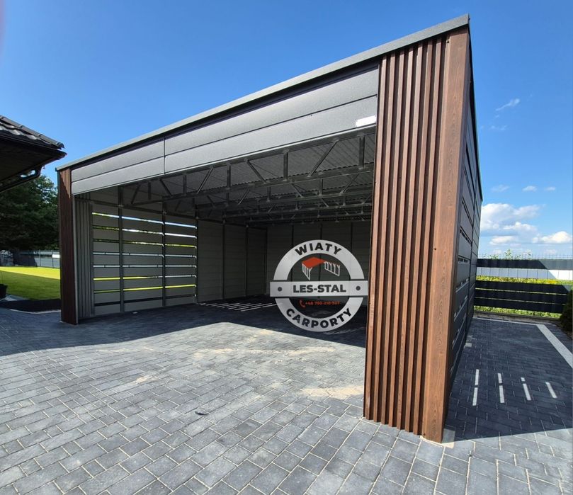 Wiata blaszana Lamele Carport Premium