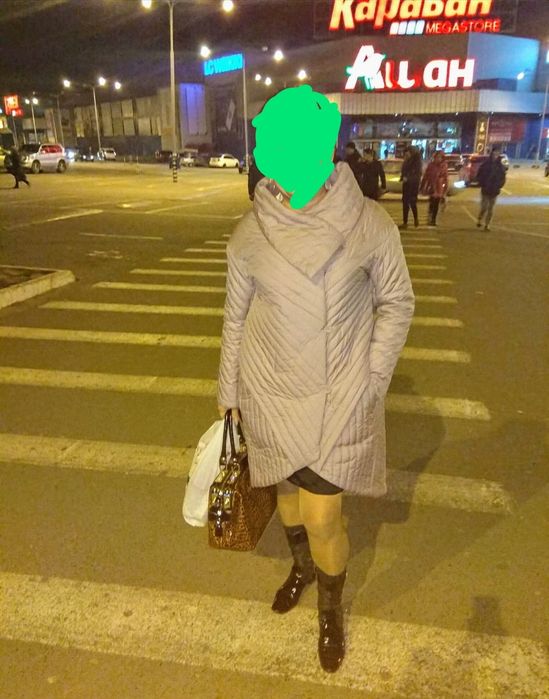 Осеннее пальто . Дублёнка .48 р.