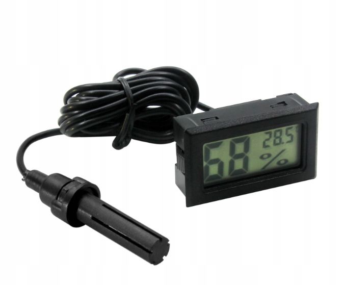 Termometr Higrometr Cyfrowy Z Sondą -50°C Do 70°C Lcd