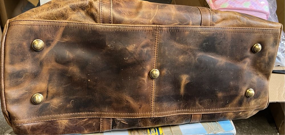 KomalC 61 cm skórzana torba marynarska