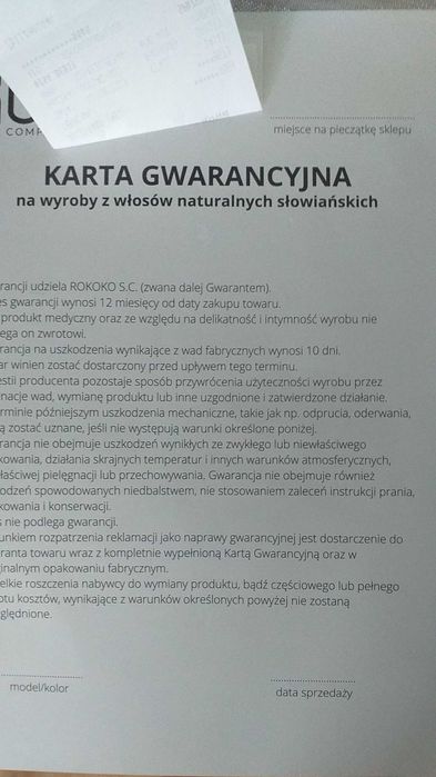 sprzedam peruke syntetyczną