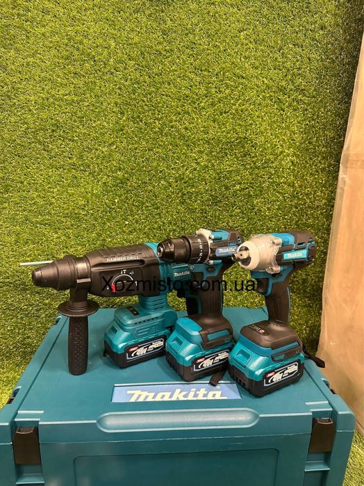 Набір 7в1 Акумуляторний Makita 48V Шурупокрут + Гілкоріз + Болгарка +
