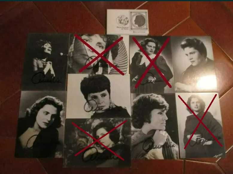 Postais de Amália Autografados