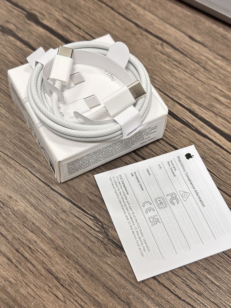 Плетений кабель для всіх Айфон iPhone 15 16 60Вт USB-C зарядка 1м
