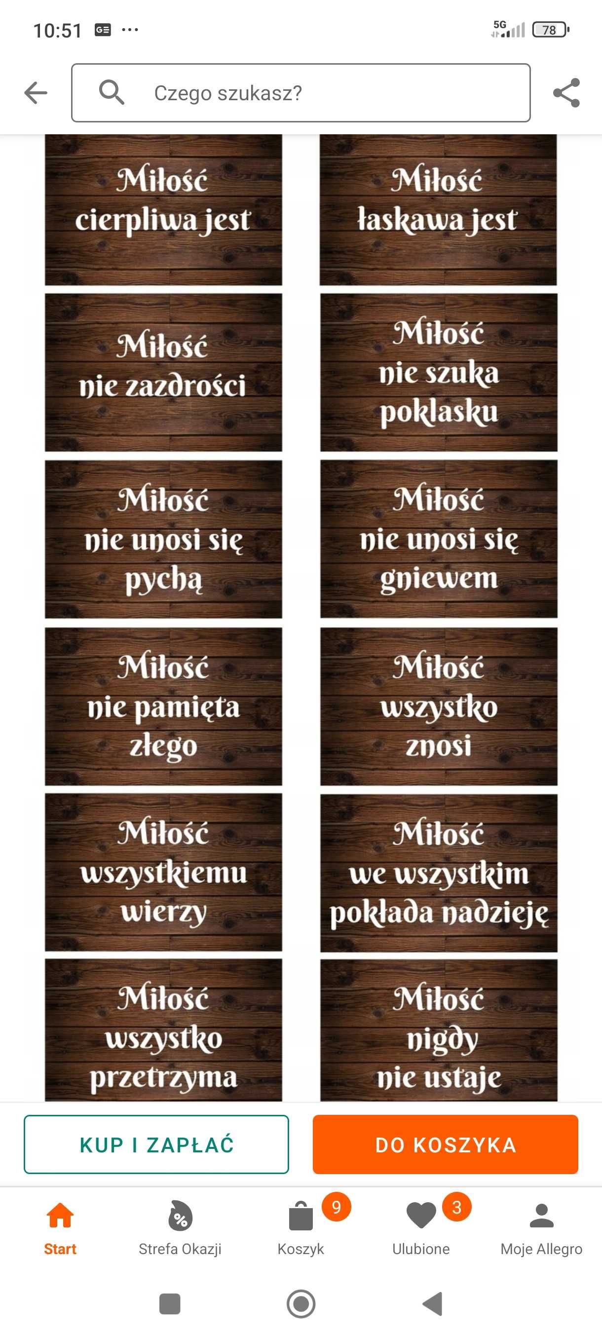 Hymn o miłości tabliczki