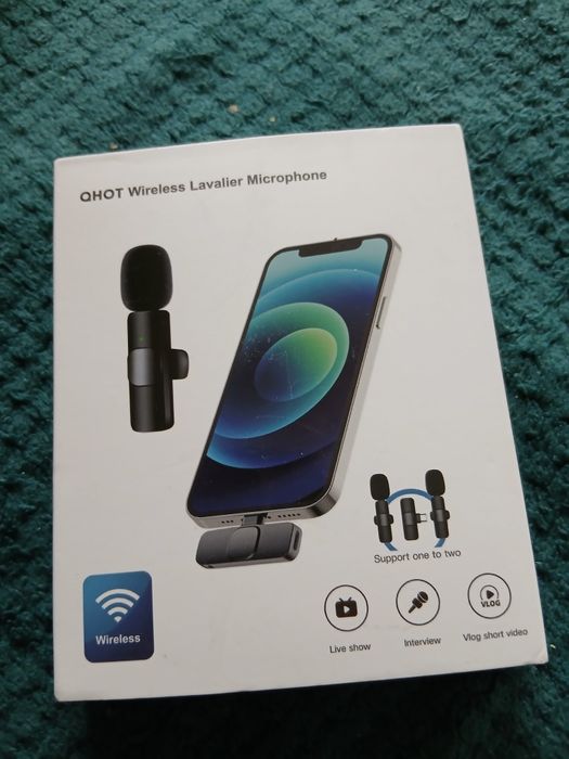 Bezprzewodowy mikrofon krawatowy Qhot nowy