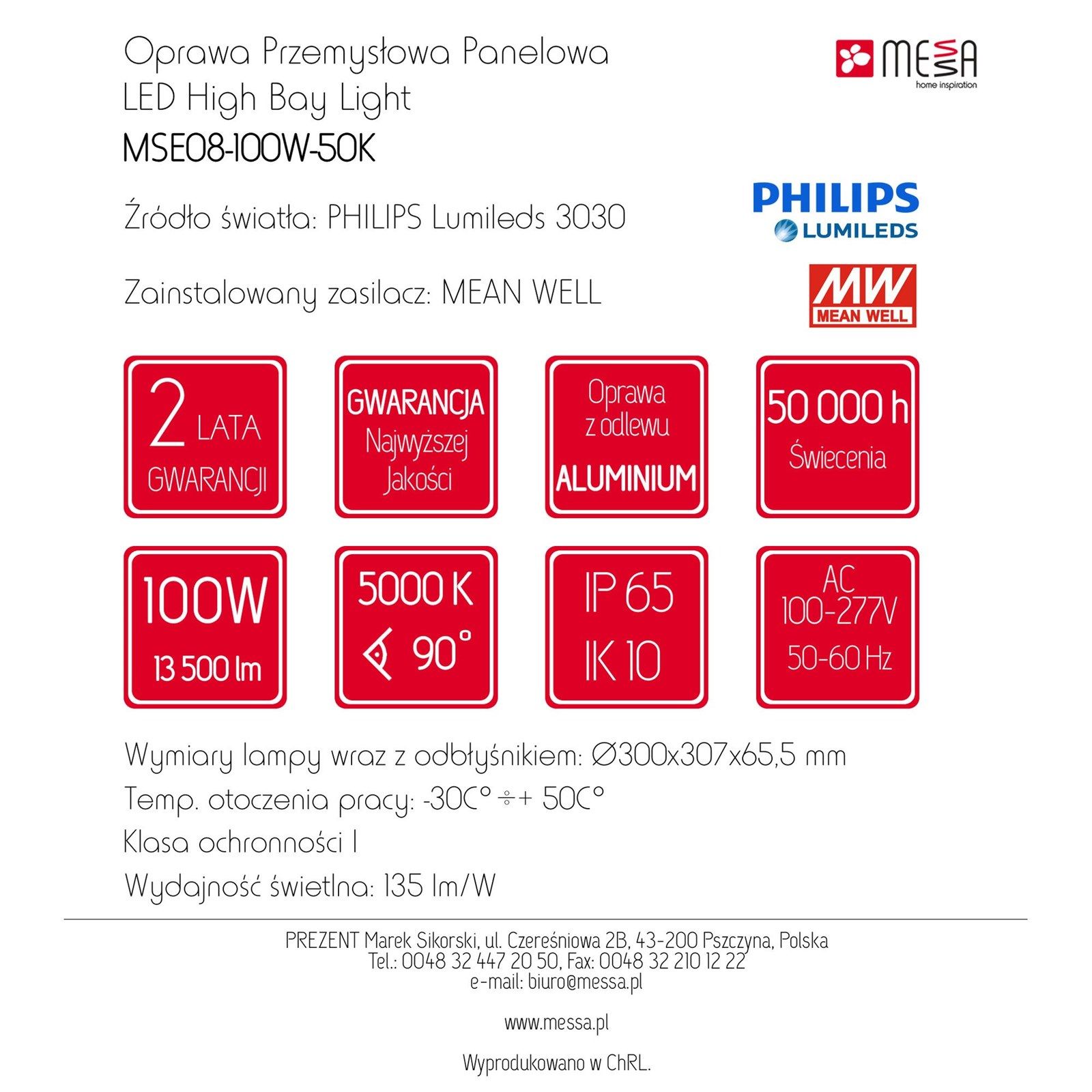 Oprawa Przemysłowa Panelowa Led