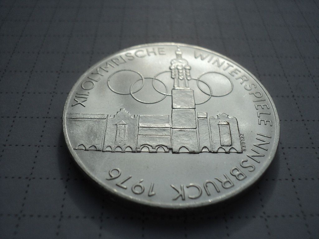 Austria 100 szylingów 1975 (1976), srebrna moneta AG