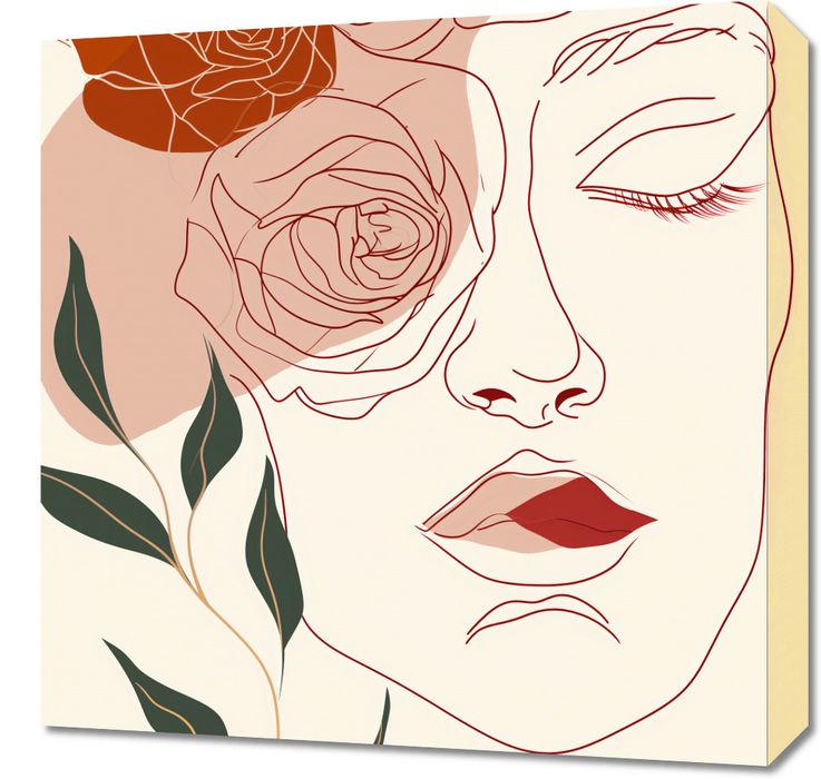 Obraz 50x50cm Beż i Twarz