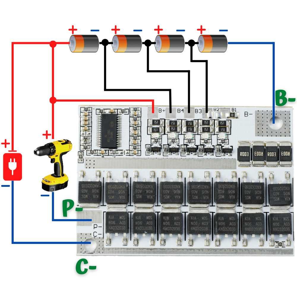 Ładowarka Moduł BMS 5S Li-Ion 100A 18 V - 21 V balanser  pakiet 2 szt