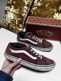 Vans old skool bordowe skorzane skora trampki 42 meskie