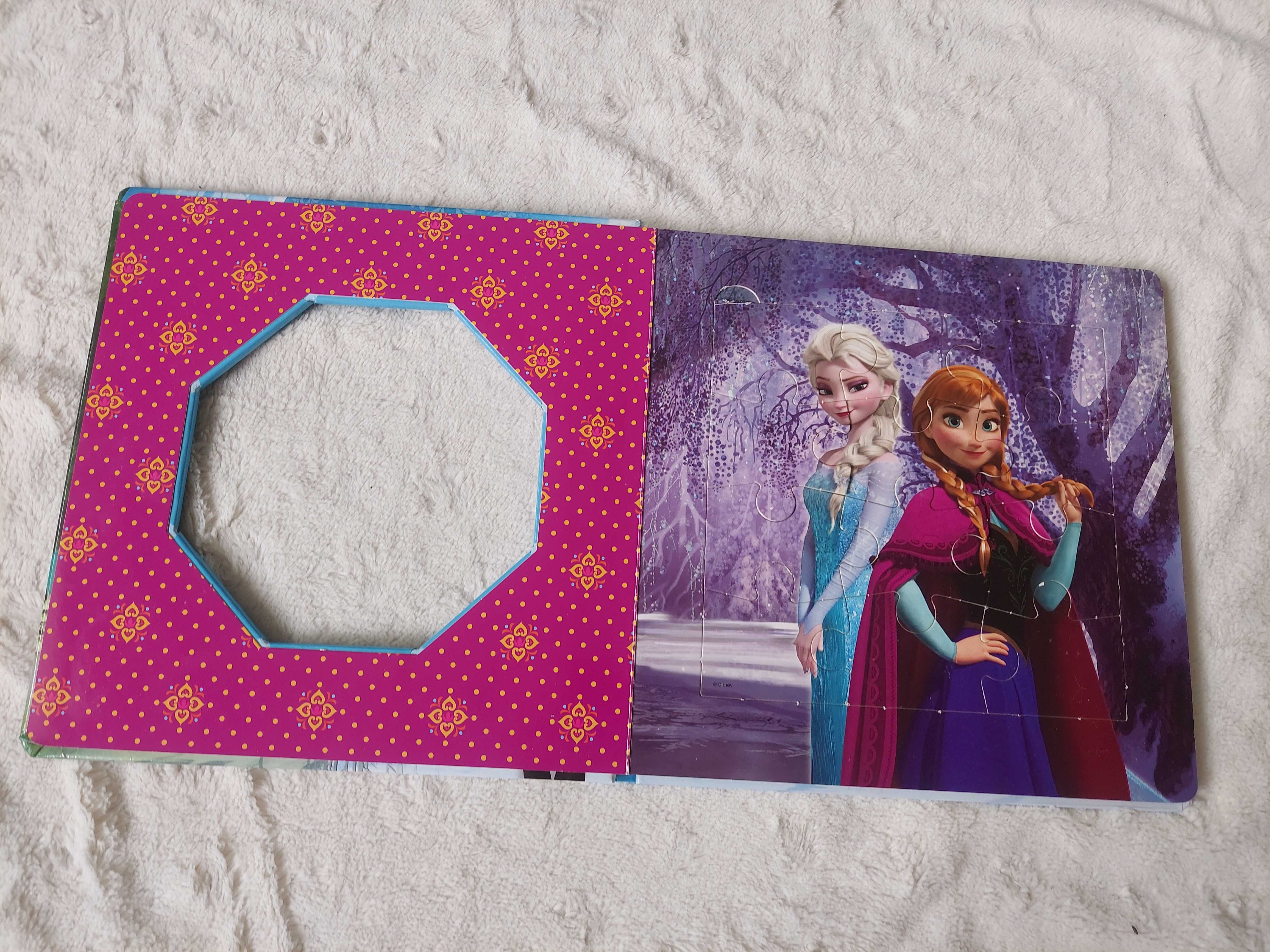 Kraina Lodu Elsa Frozen Książka - puzzle 5 x 12 elem. - po angielsku