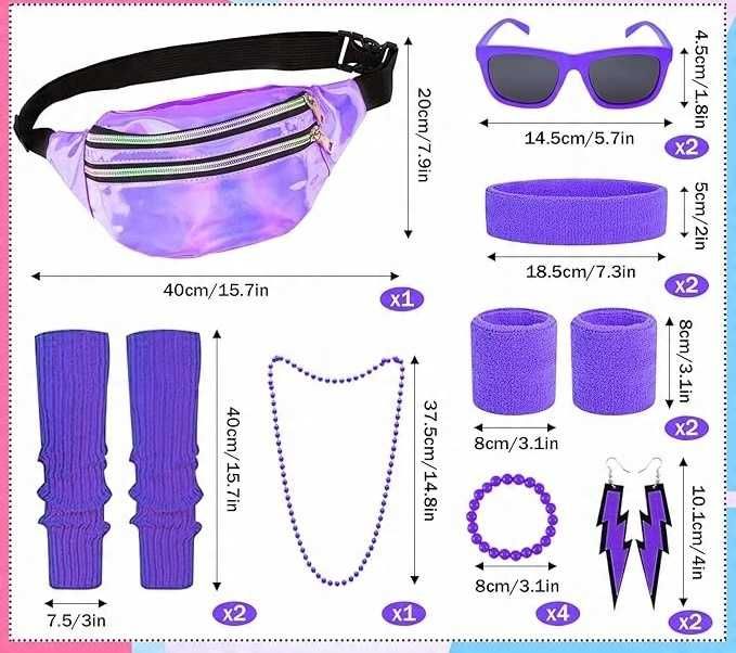 Strój przebranie retro dla kobiet retro kostium disco lata 80 90