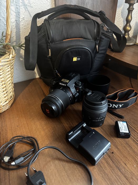 Фотоапарат Sony Alpha SLT-A37 + Об'єктиви 18-55mm + 55-200mm Kit