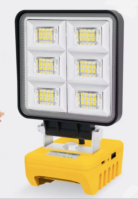 Прожектор лампа освещения павербанк на dewalt акуму новий якісний ліхт