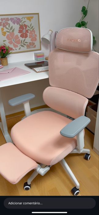 Cadeira ergonomica MUSSO E600 SE Rosa Nova