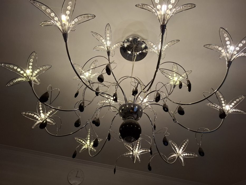 Лот 2 Лампи + люстра  lussole giglio  италия 2+1