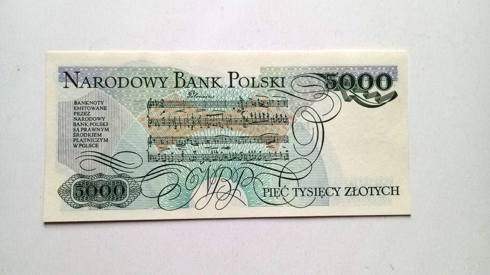 5000  zł 1986    - AY -  st. 1 UNC