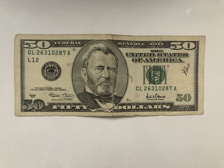banknot 50 dolarow 2001