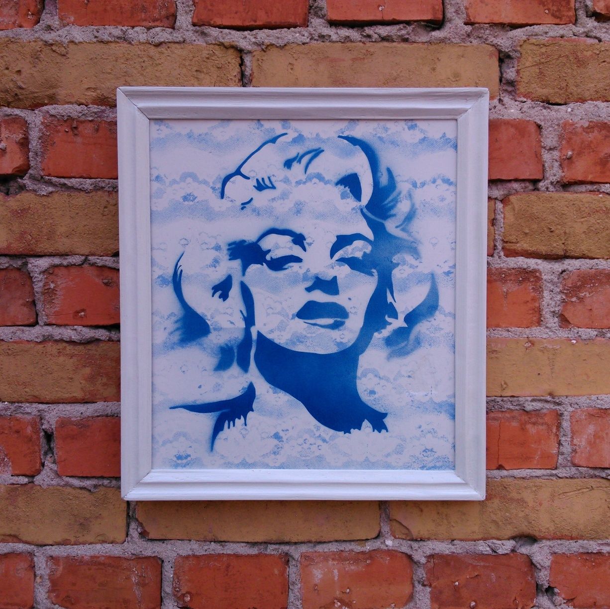 Marilyn Monroe portret szablon grafika stencil art