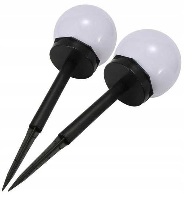 4x lampa solarna ogrodowa mocna biała KULA LED XXL zestaw nowe zapakow