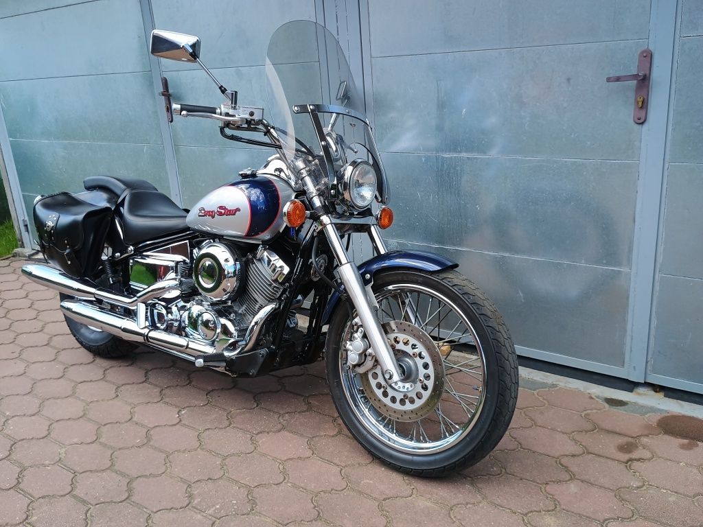 Yamaha Drag Star 650, Niski przebieg, sakwy, szyba
