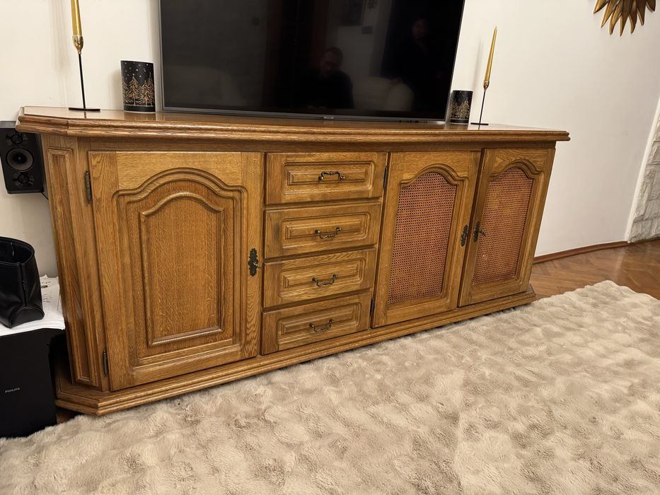 Komplet mebli drewnianych komoda szafka wisząca szafka narożna