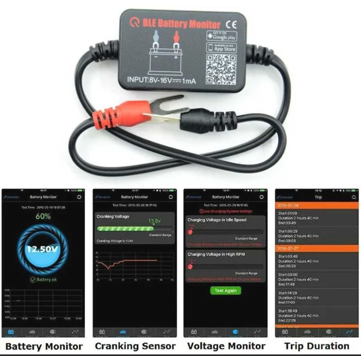 Monitorizador de bateria bluetooth