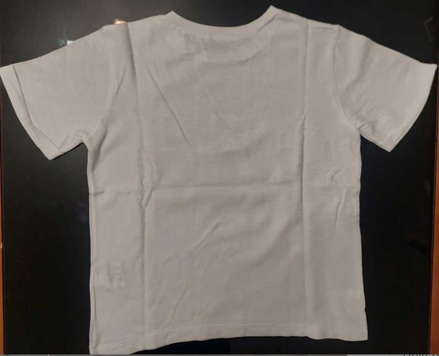 T-shirt manga curta, branca, Benetton, 6-7 anos, excelente estado