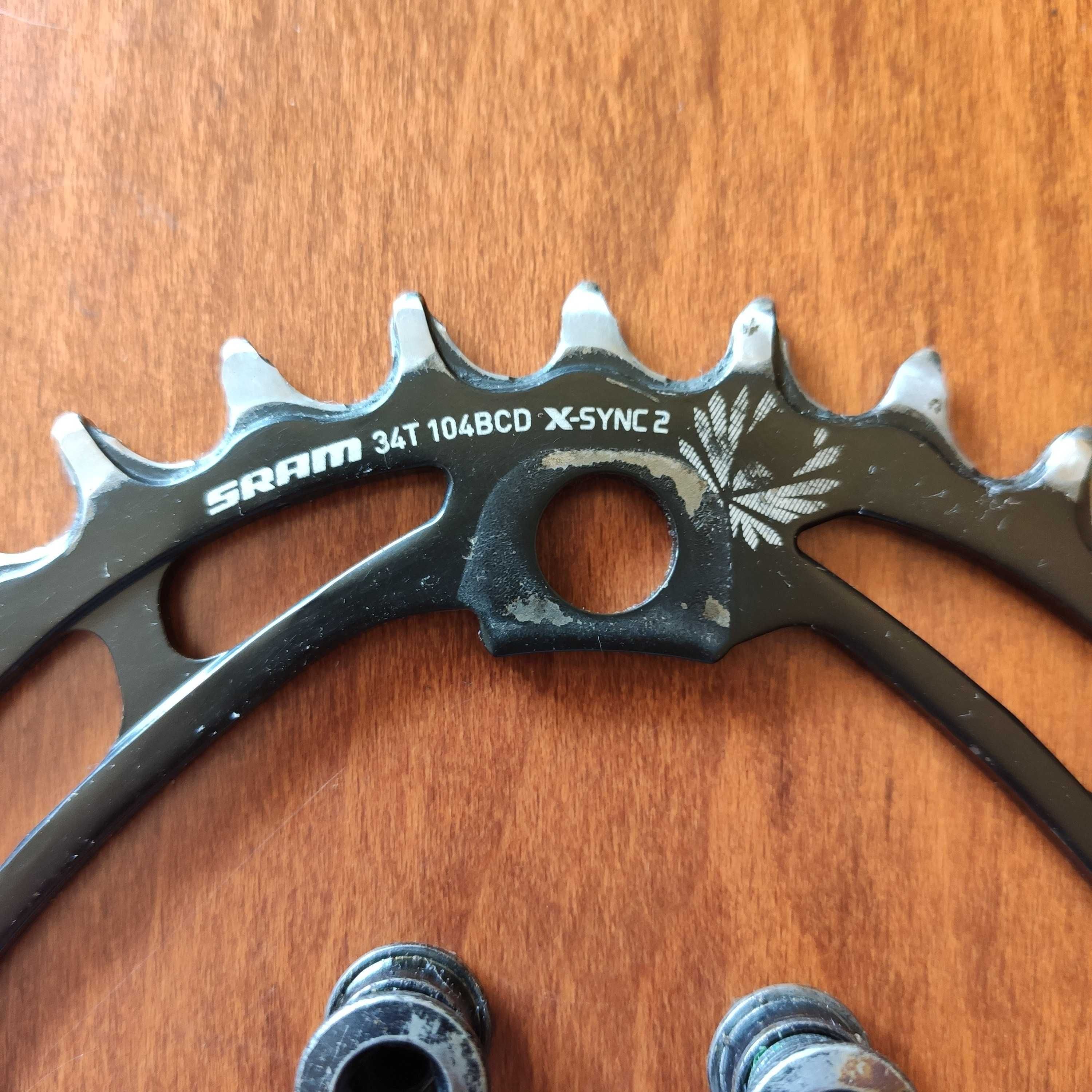 Zębatka SRAM Eagle 12rz 34T 104BCD X-SYNC2 104mm stalowa + śruby