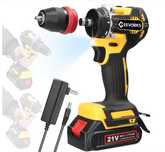 1092- aparafusadora 2 IN 1 chave elétrica 21v com 1 bateria carregador