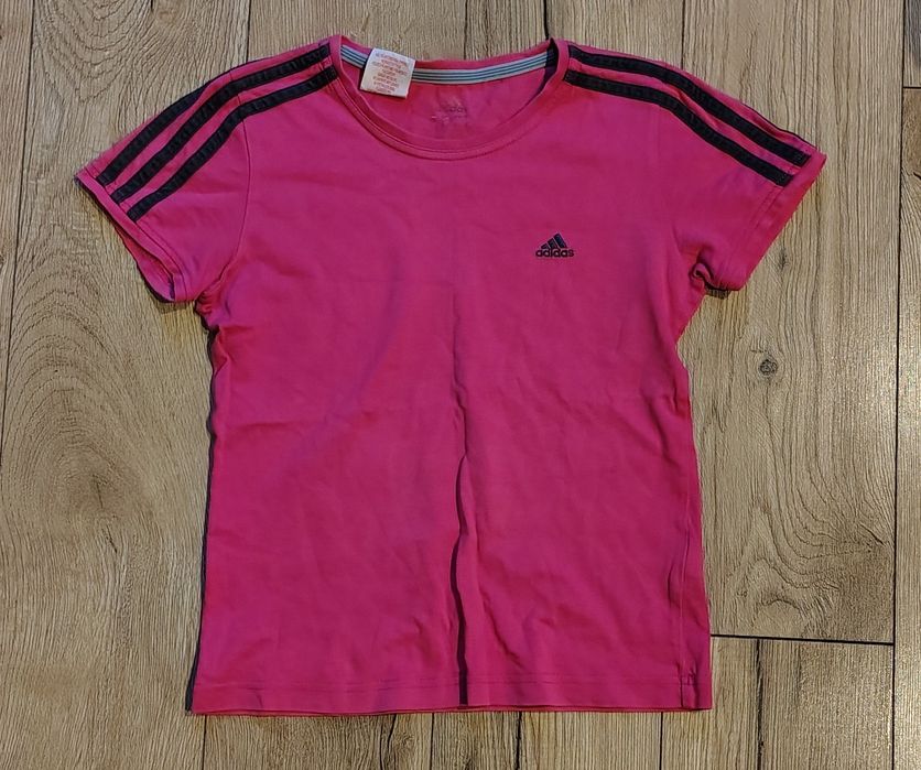 Koszulka t-shirt dziewczęcy różowy Adidas 146