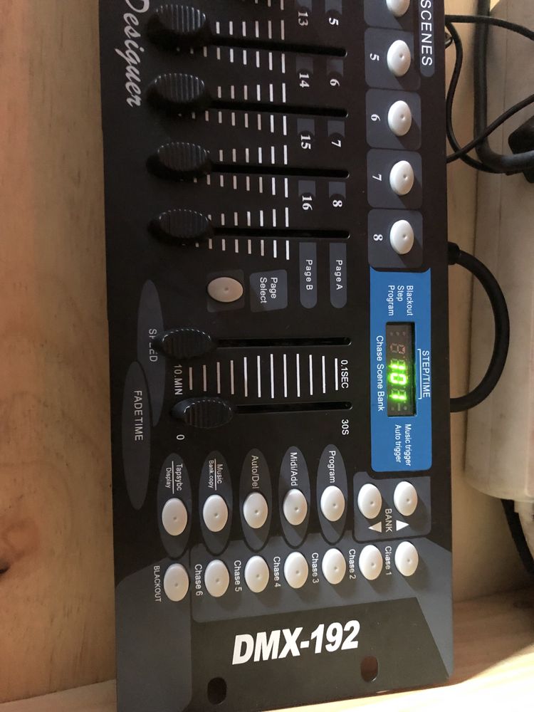 Mesa dmx 512 controlador de luzes